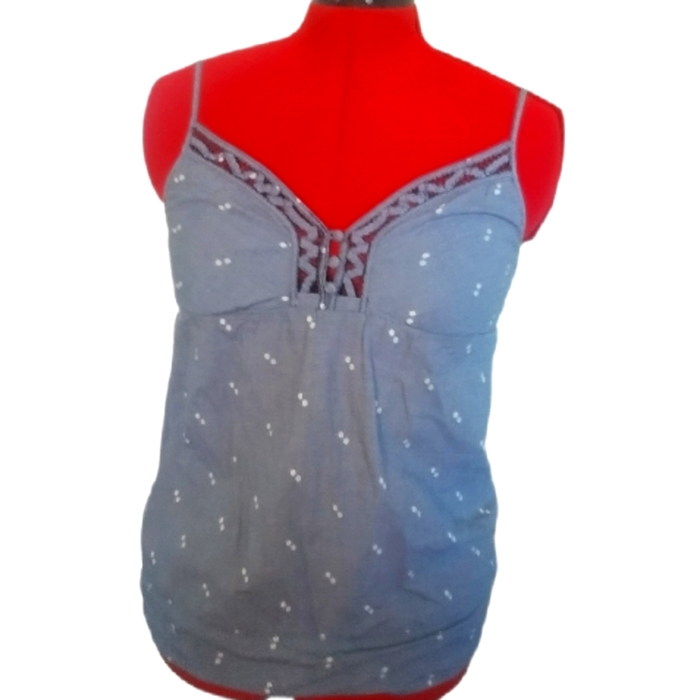 Guess Tie Bow Back Adjustable Spaghetti Strap Tank Top XL